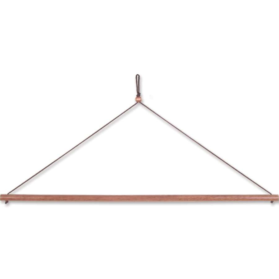 1/2 in. Wall Art Hanger made from natural hardwood with braided cord displayed in a stylish indoor setting.