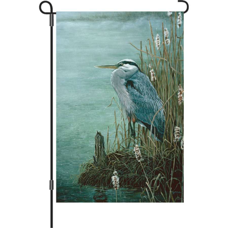 12 in. Flag - Rainy Day garden flag featuring bright colors and whimsical rainy day designs displayed outdoors in a garden setting.