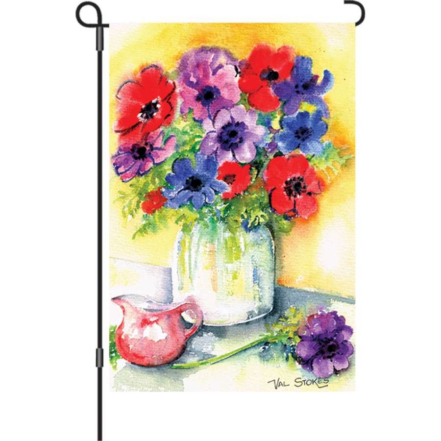 12 in. Fond Remembrance illuminated garden flag with vibrant colors and heartfelt designs displayed in a garden setting, honoring cherished memories.