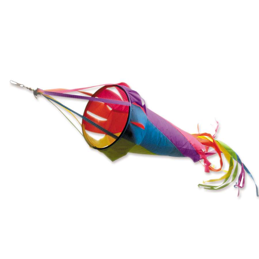 The 12 in. Spinsock - Circus features vibrant colors and a playful design that brings joy to outdoor spaces, spinning gracefully in the breeze.