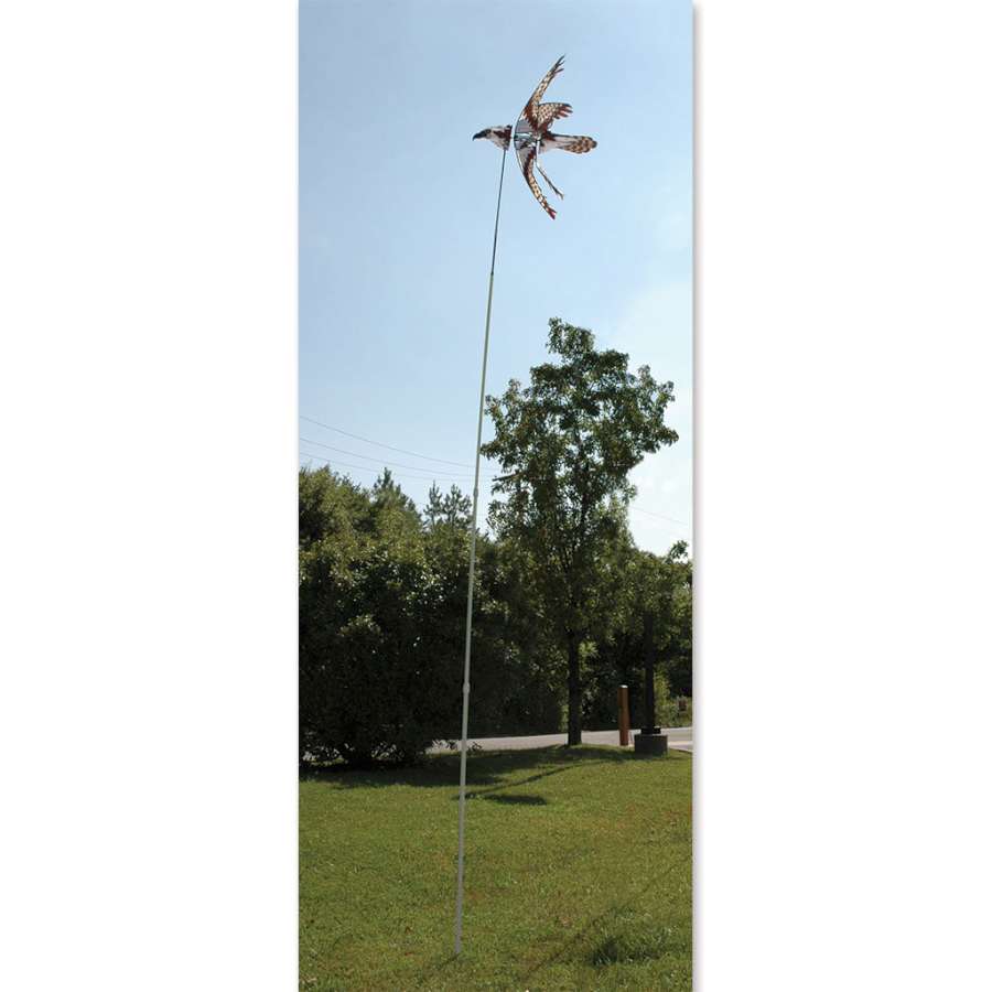 14 ft. Spinner Pole for displaying colorful garden spinners, featuring adjustable height for customizable visibility in outdoor settings.