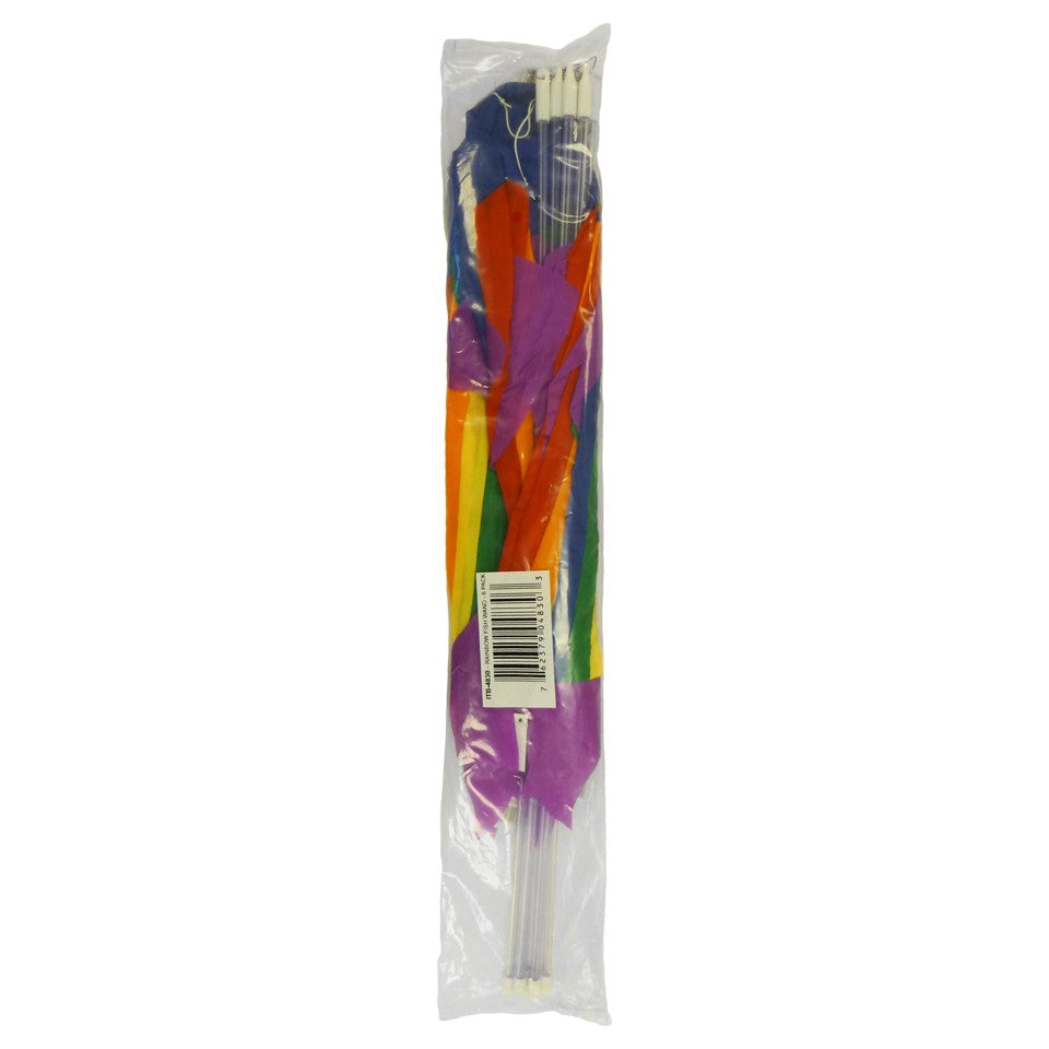 18-inch Rainbow Trout on a 21-inch no-shatter plastic wand, features a colorful design perfect for playful outdoor and indoor activities.