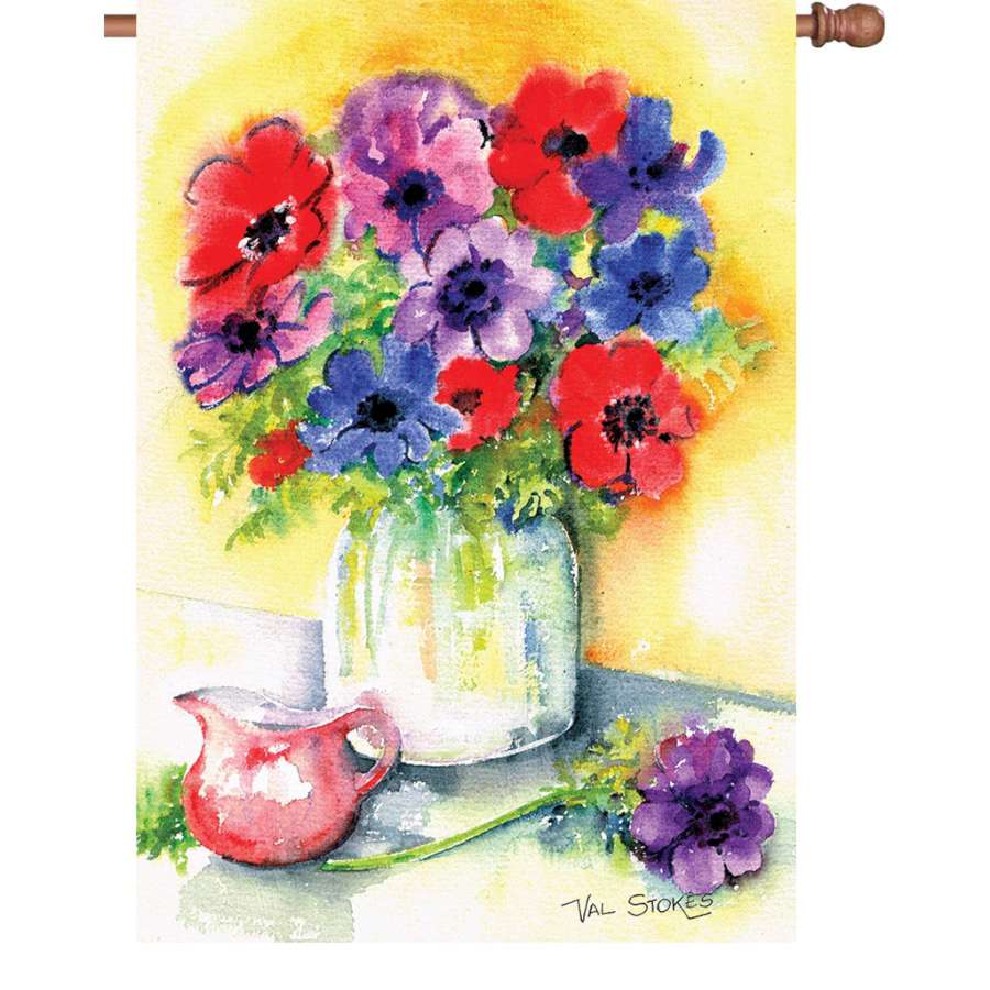 28 in. Fond Remembrance illuminated flag in rich colors designed for outdoor display, showcasing heartfelt themes for spring and summer.