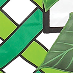 36 in. Elite Oversized Lattice Flag featuring vibrant red Poinsettias displayed on a flag pole, showcasing intricate lattice design in an outdoor setting.