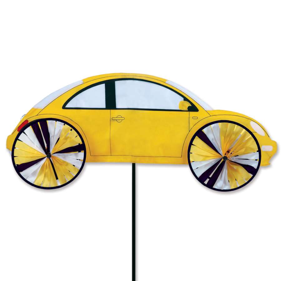 38 in. VW Beetle Spinner with high-gloss finish and intricate detailing, displayed on a shelf against a decorative background.