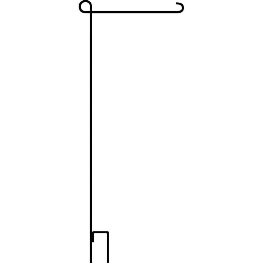 41 in. Garden Flag Pole in an outdoor setting, showcasing a colorful garden flag, strong and durable design perfect for any season.