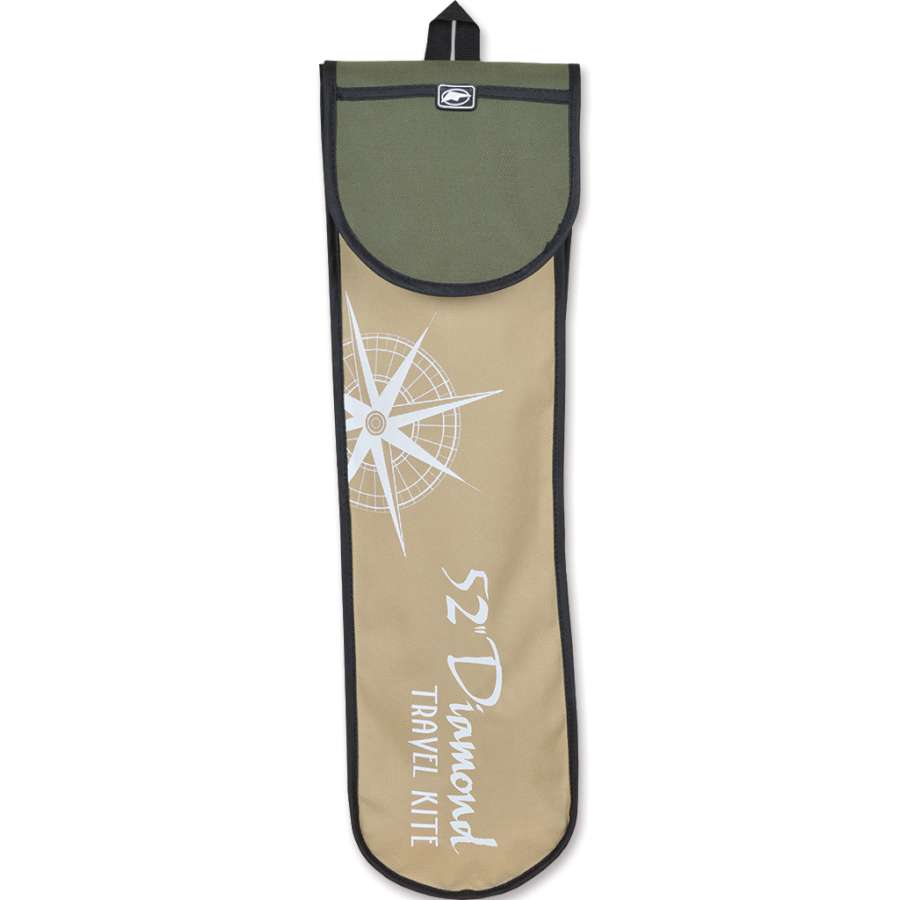 52 in. Travel Diamond Kite - Tecmo Tron soaring in a clear blue sky, showcasing its vibrant design, perfect for outdoor activities.