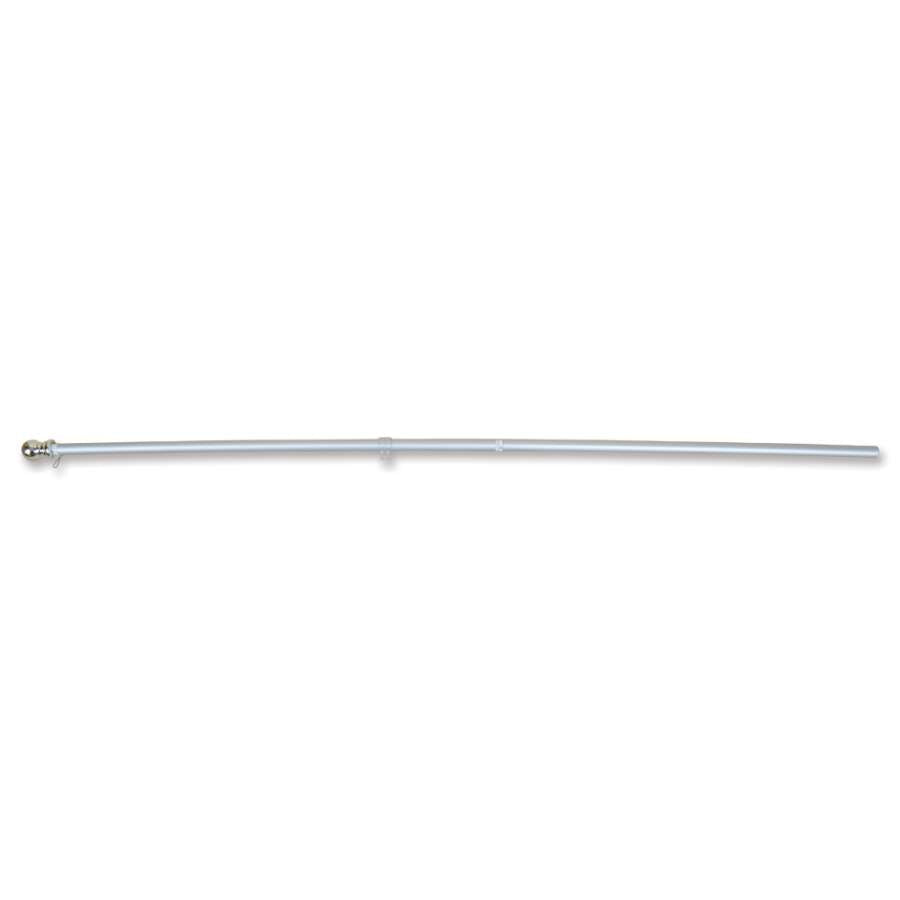 72 in. Tangle Free 2-Piece Aluminum Ball Bearing Flag Pole with chrome plated finial and flag clips ready for oversized flag display.