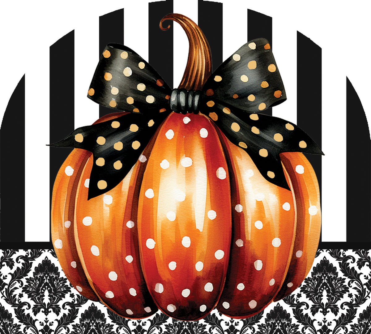 Arbor Mate-Elegant Pumpkin PVC panel displayed in a fall garden setting, showcasing vibrant autumn colors and unique pumpkin design.