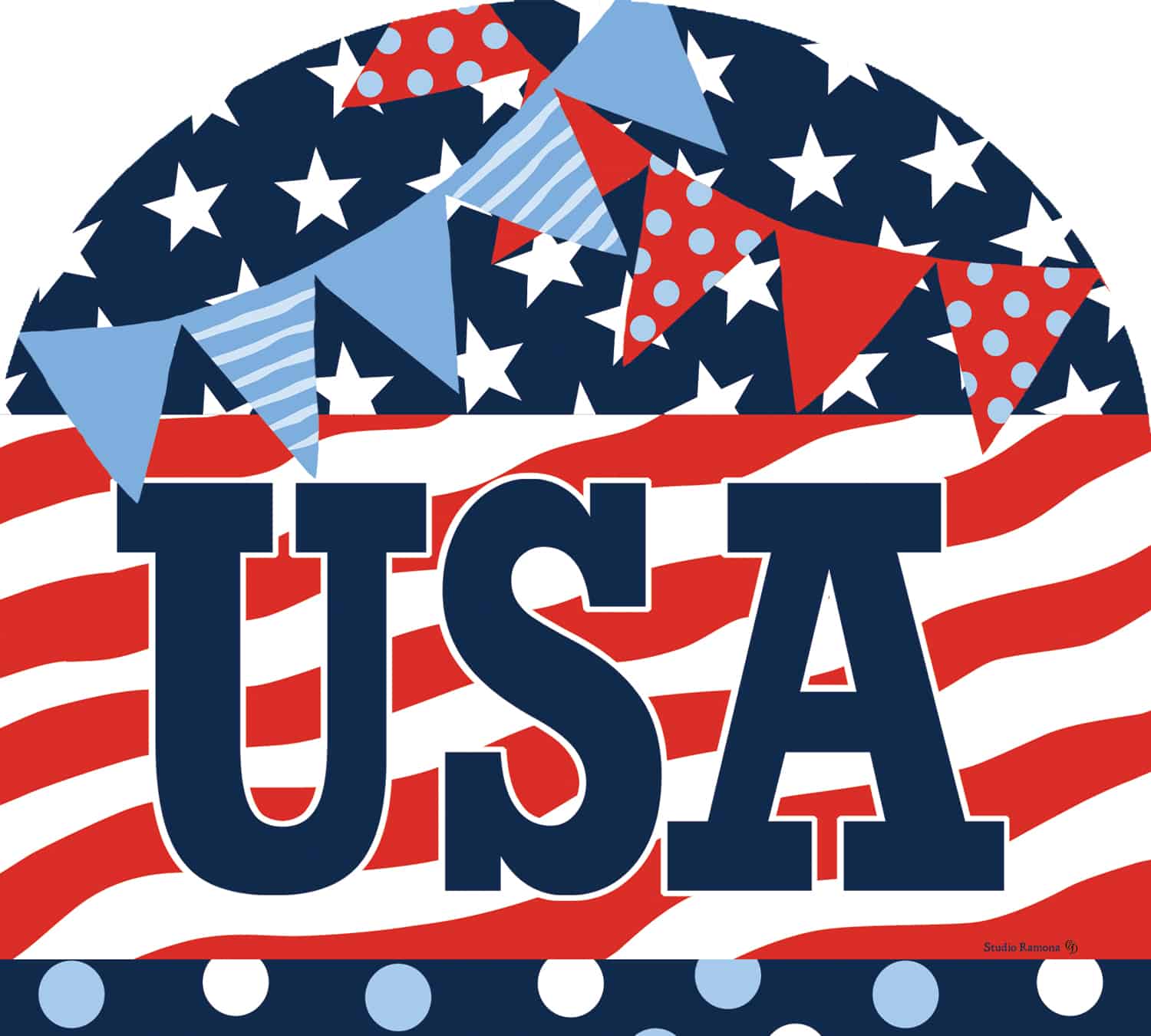 Arbor Mates - Patriotic Patterns 9.25" x 7.5" PVC panel, durable and weatherproof, perfectly fits the Arbor Mate Holder for patriotic outdoor décor.