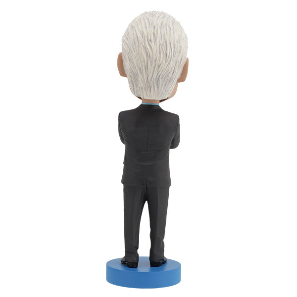 Bill Clinton Bobblehead standing 8 inches tall, featuring detailed likeness and colorful base, ideal for collectors and political memorabilia fans.