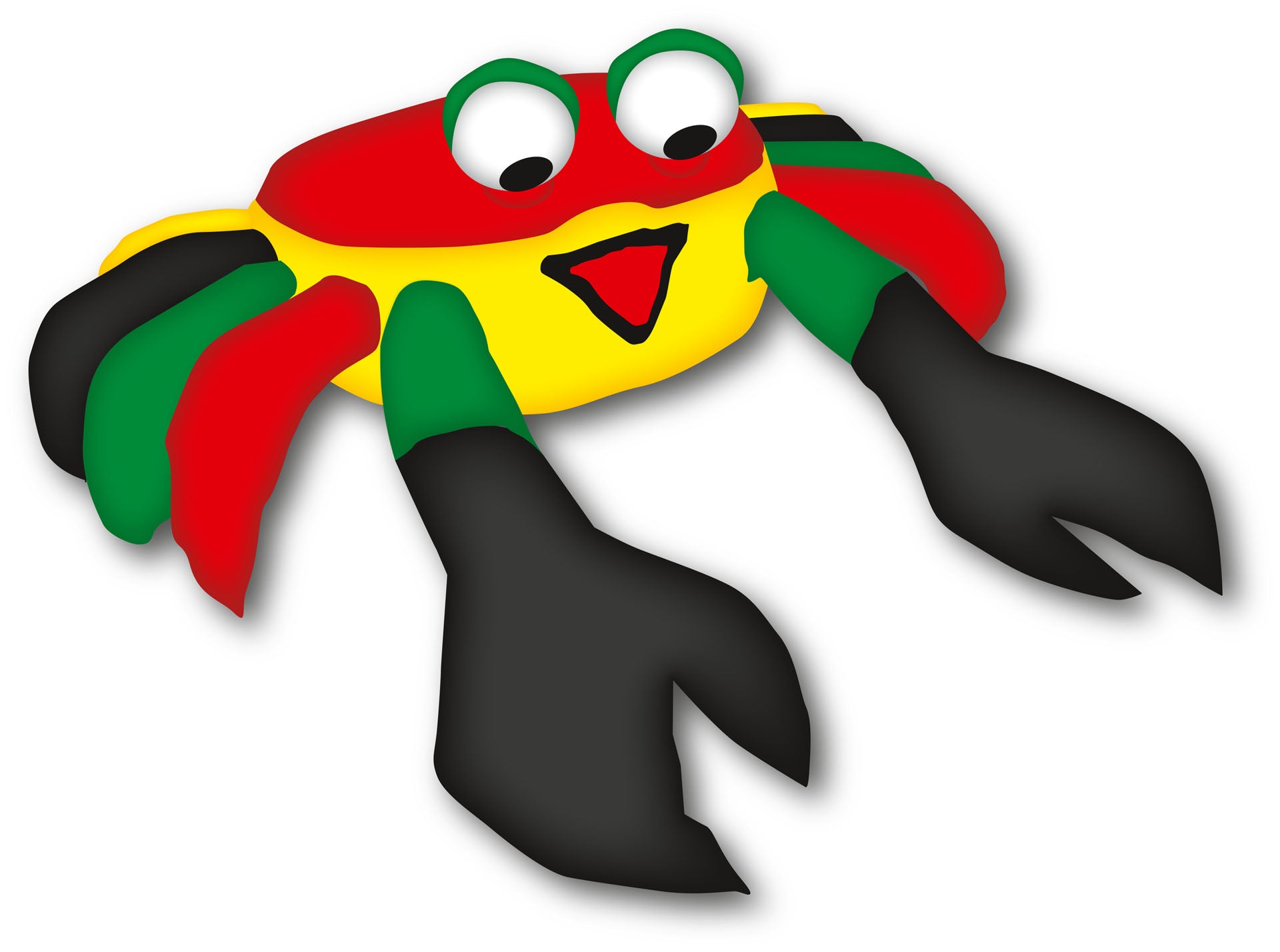 Large bouncing crab kite accessory designed to move and hop in the wind, adding playful motion to beach and lawn setups.