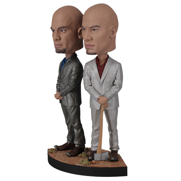 Breaking Bad - The Cousins Bobblehead depicting Leonel and Marco Salamanca, with detailed expressions and outfits, ideal for collectors.