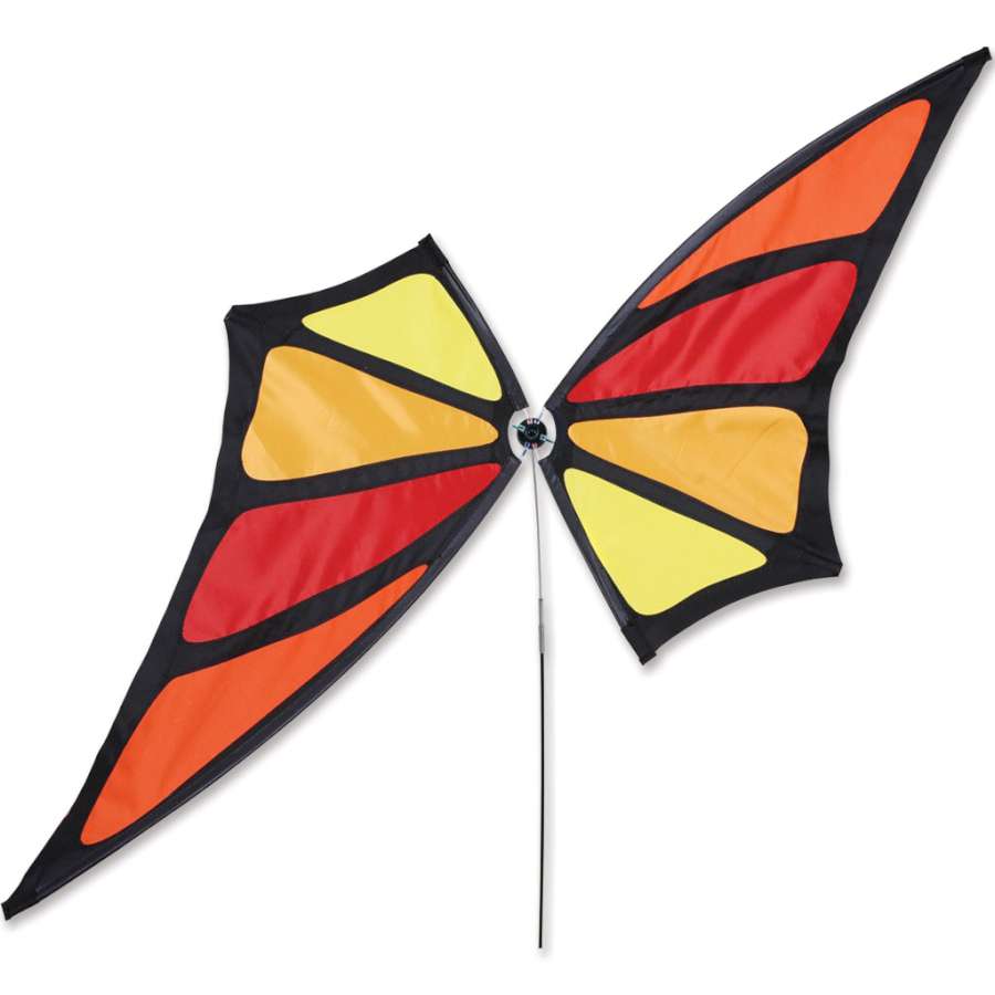 Butterfly Spinner - Monarch featuring vibrant designs of a monarch butterfly spinning gracefully in the breeze on an 8-foot pole.