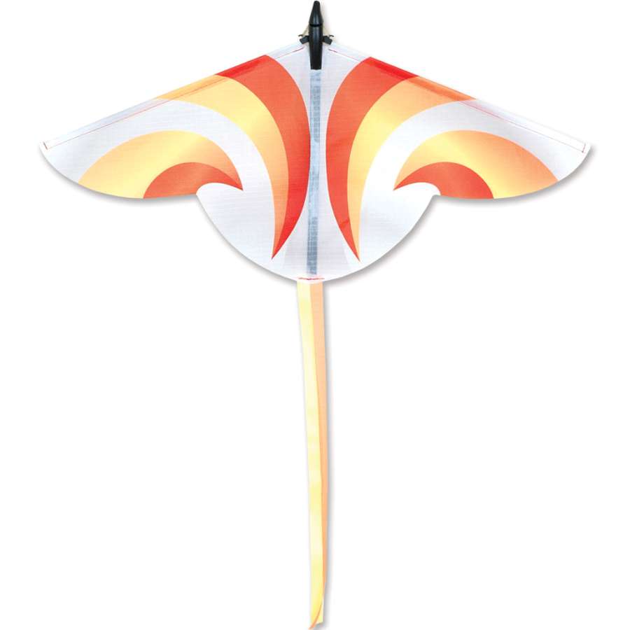 Catapult Glider showcasing a sleek rocket shape and open wings mid-flight against a bright blue sky, perfect for outdoor play.