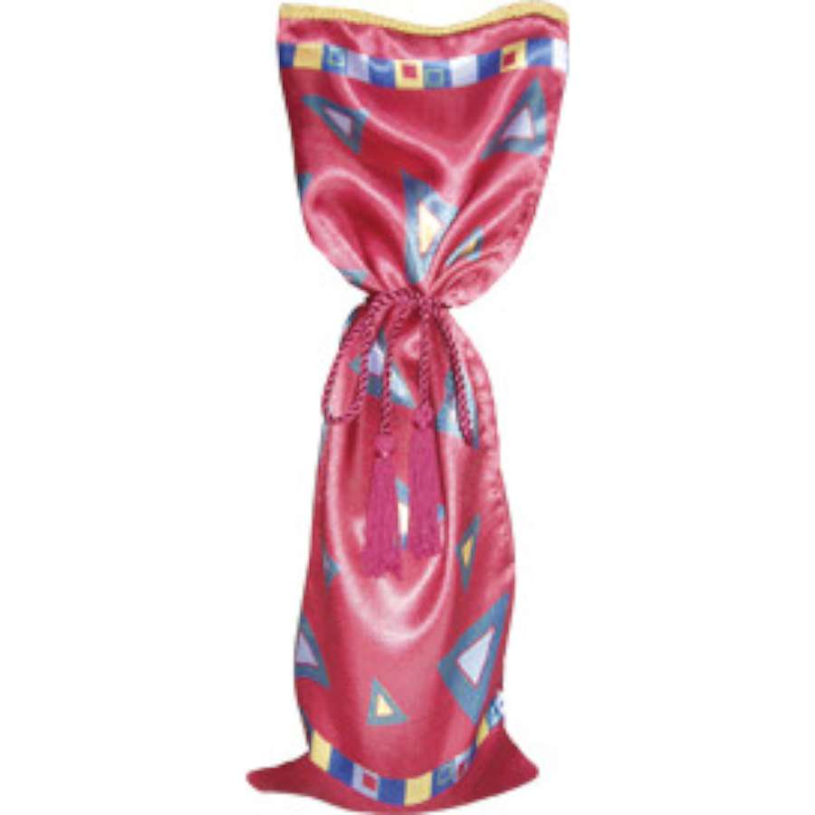 Deluxe Gift Bag - Boardroom with a luxurious satin finish, measuring 6 x 16 inches, perfect for wine bottles or accessories, displayed elegantly.