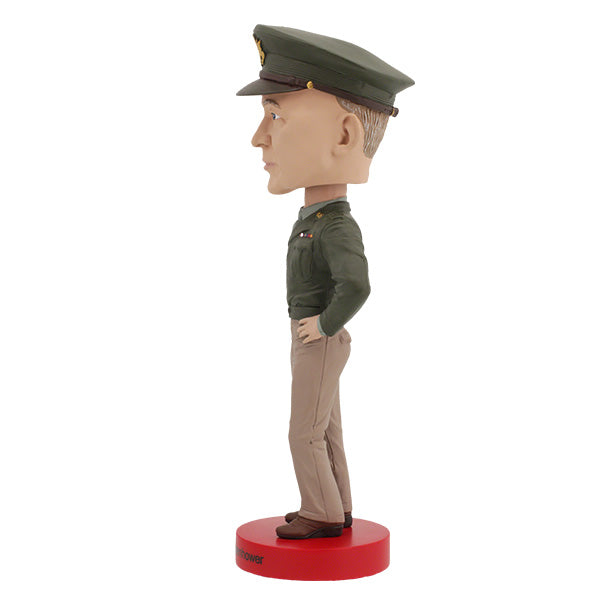 Dwight D. Eisenhower V2 Bobblehead, a 9-inch hand-painted collectible featuring the likeness of America's 34th President, displayed on a desk.