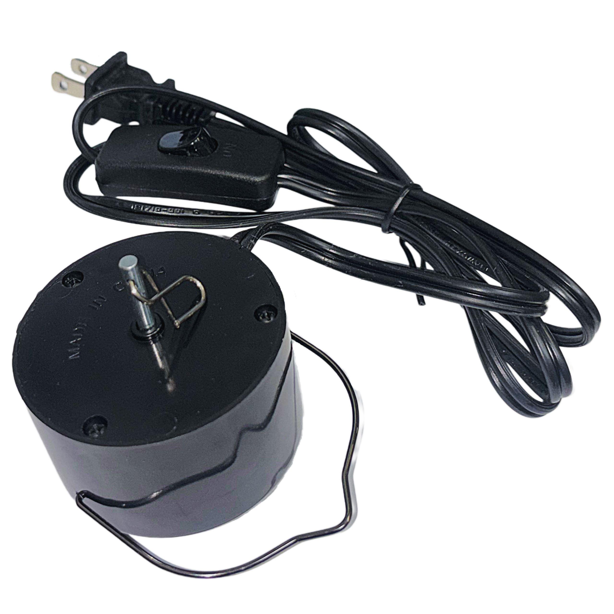 Electric Motor designed for wind spinners and crystal tails, showcasing smooth continuous rotation in a home setting.