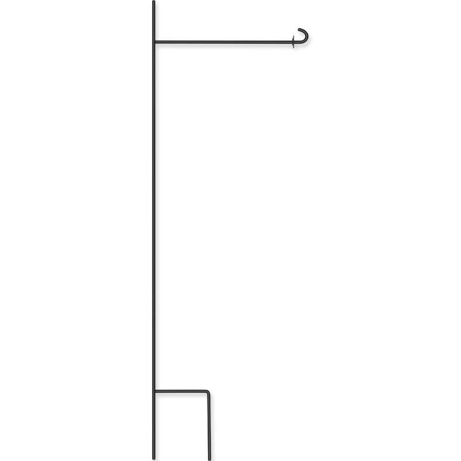 6-foot Finial Garden Flag Pole designed for displaying garden flags outdoors in a beautifully landscaped yard setting.