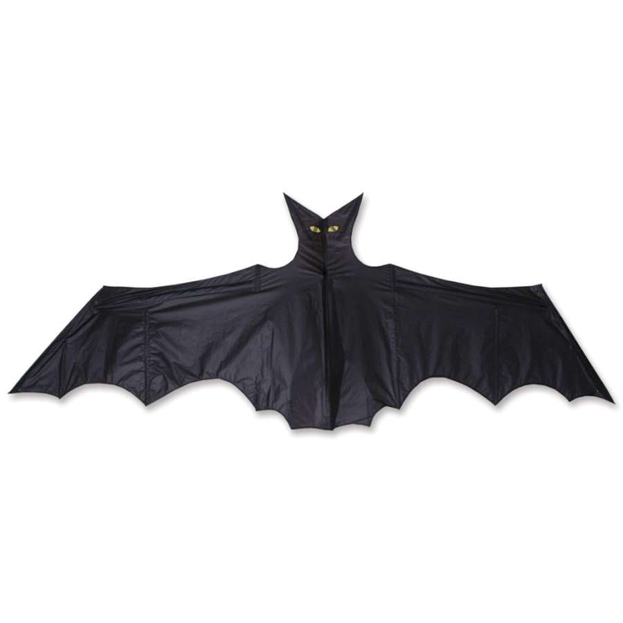 Flapping Bat Kite soaring high with flapping wings in a clear blue sky, measuring 84x30 in, ideal for thrilling outdoor adventures.