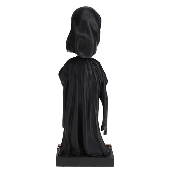 Ghost Face Bobblehead, an 8-inch hand-painted collectible made from polyresin, featuring the iconic mask and robe from the Scream movies.