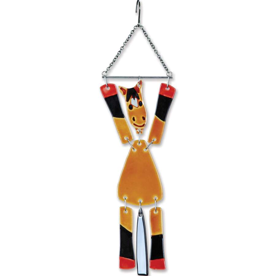 Glass Critter Mobile - Buckskin featuring colorful glass critters swaying in a sunny window, adding charm and vibrancy to the decor.