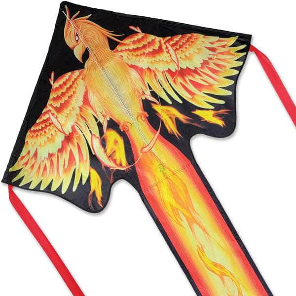 Large Easy Flyer Kite - Fire Phoenix with bold design, perfect for stable flying in winds from 5 to 18 mph.