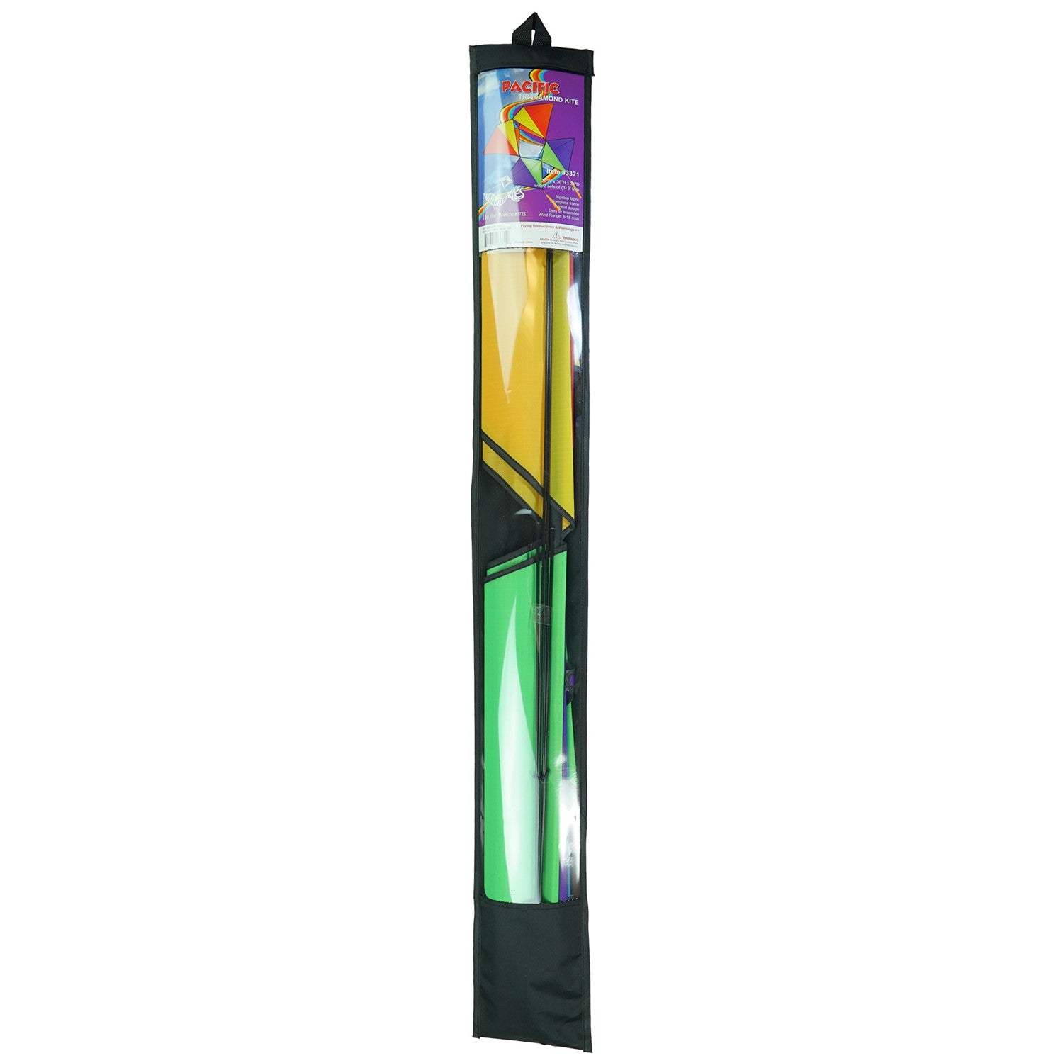 Pacific Tri-Kite featuring a vibrant design and durable materials, ready to fly easily and effectively for outdoor fun in various wind conditions.