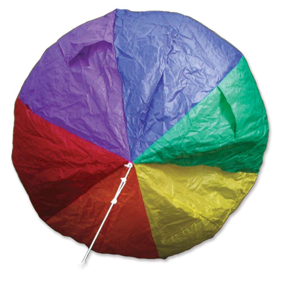 Rainbow Beach Ball, 24 inches in diameter, displayed bouncing on grass in a sunny outdoor setting with vibrant, colorful panels.
