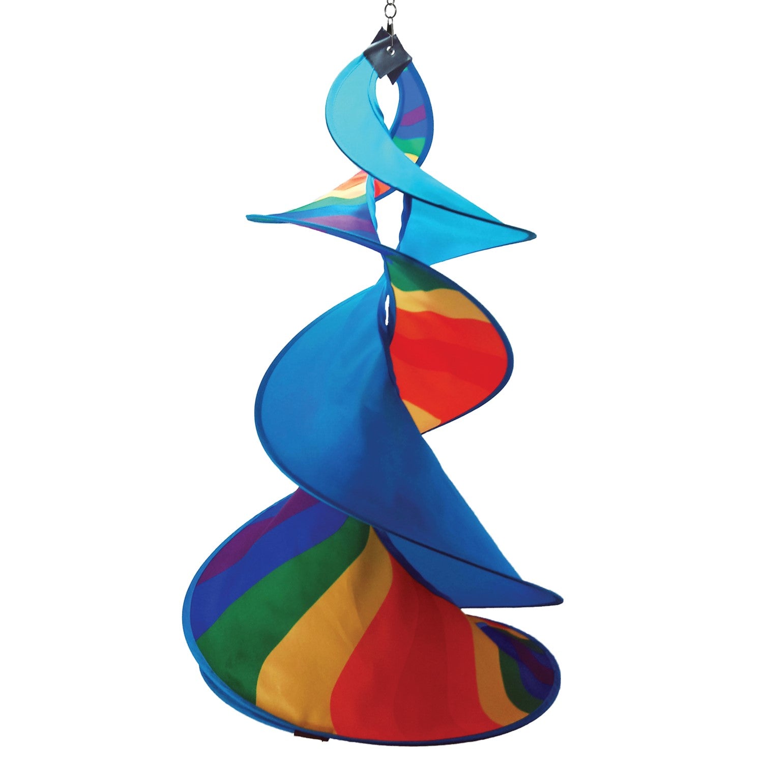 Rainbow Wow Spin Duet double spinner garden decor with vibrant colors in a gentle breeze, featuring intricate designs and durable materials.