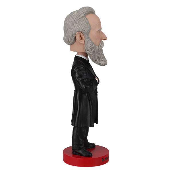 Rutherford B. Hayes bobblehead featuring detailed craftsmanship, capturing the 19th president in classic attire, ideal for collectors and gifts.