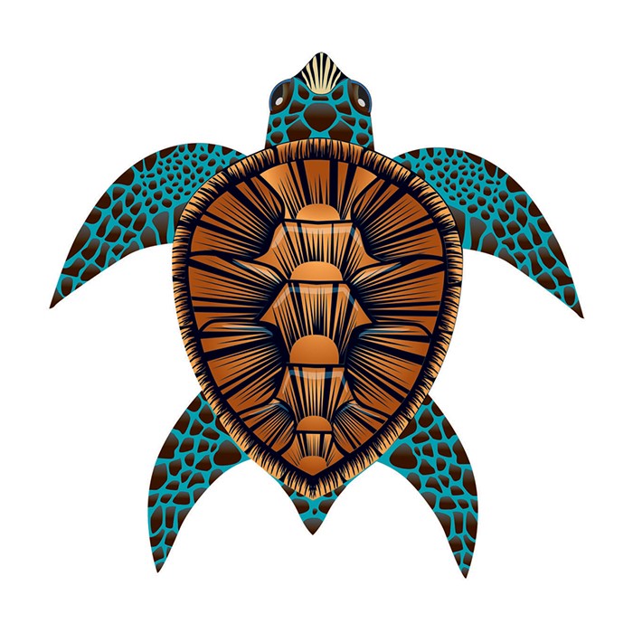 Colorful Sea Turtle SeaLife Kite soaring against a blue sky, showcasing vibrant details perfect for outdoor enjoyment.