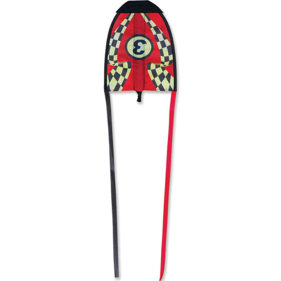 Sling Glider kite flying in a clear blue sky, showcasing its colorful design, perfect for light wind conditions when flying outdoors.