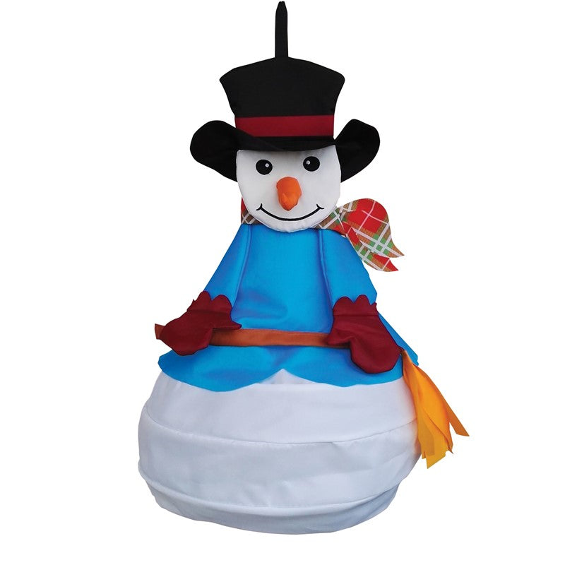 Snowman Wind Friend displayed on a white background, featuring a cheerful snowman design, perfect for winter and holiday-themed outdoor decor.