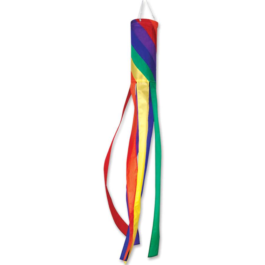 Spiral Column Windsock - 60 inches with colorful fabric and a traditional spiral shape, fluttering gracefully in an outdoor setting.