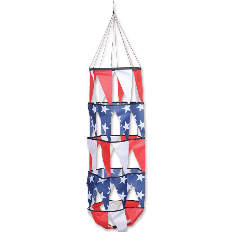 Tri-Mesh Basket showcasing a patriotic design, ideal for storing and organizing various items in a home or outdoor setting.