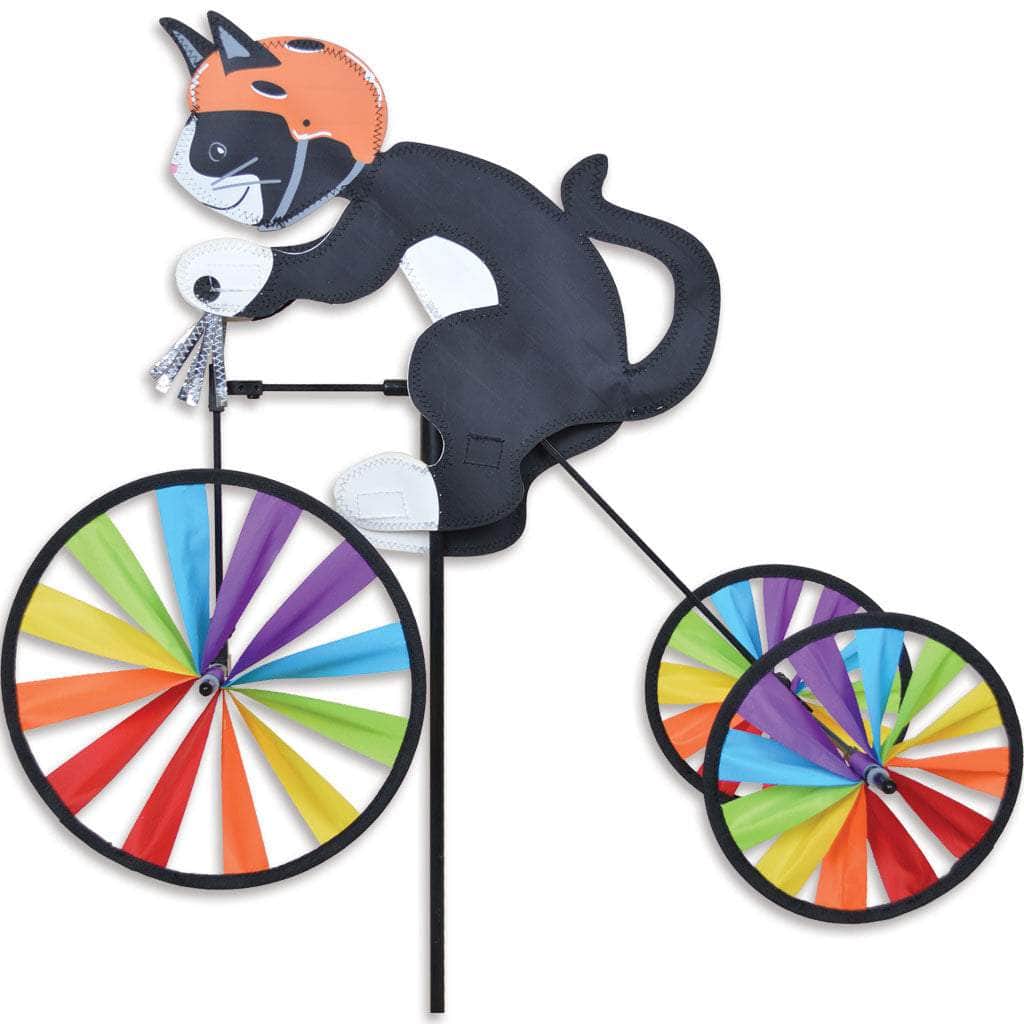 Tricycle Spinner - 19 in. Tuxedo Cat with playful design, perfect for adding fun and movement to your garden.