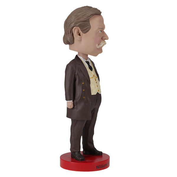 William Howard Taft bobblehead, an 8-inch collectible made from heavyweight polyresin, showcasing Taft's likeness with hand-painted details.