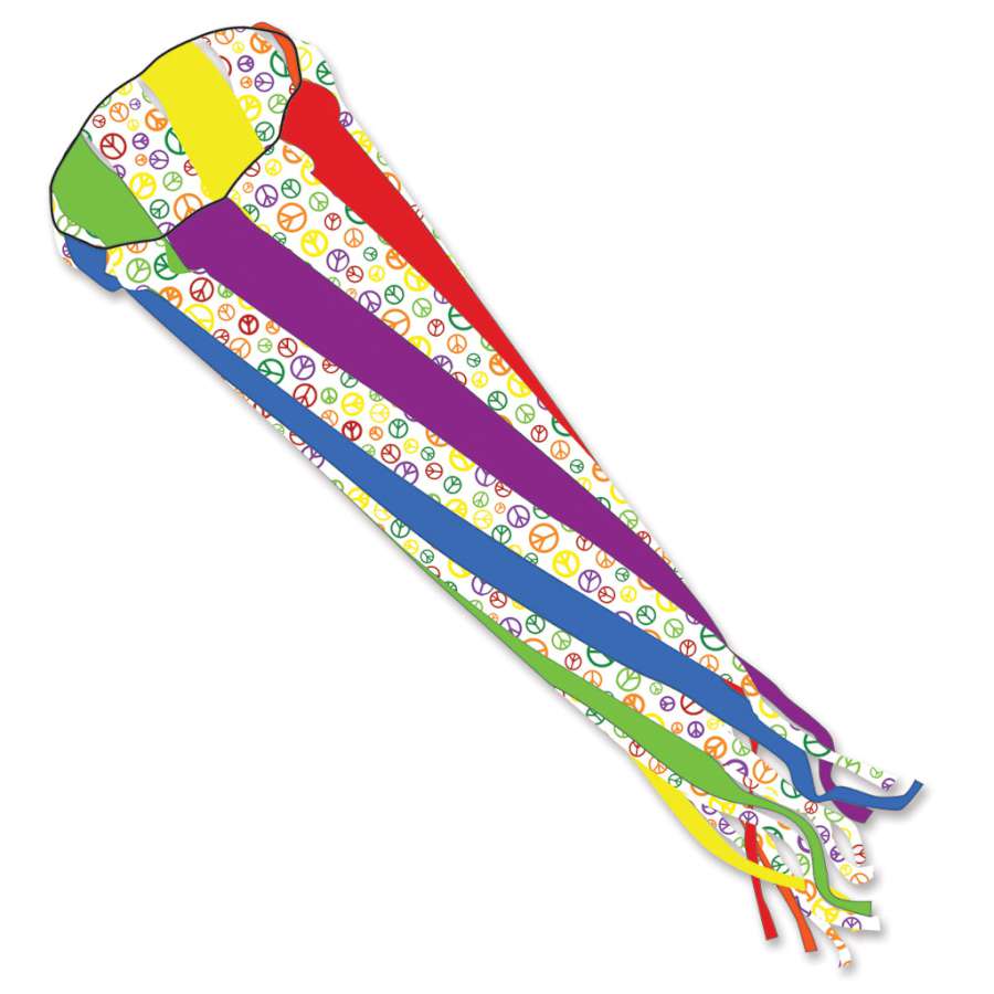 Wind Turbine 500 displayed outdoors, 500 cm long, rotating in the wind with a vibrant spiral design catching viewers' attention.