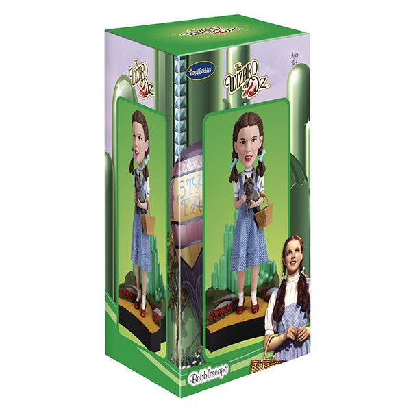 The Wizard Of Oz - Dorothy Gale Bobblehead showcases Dorothy in her classic outfit with RUBY SLIPPERSTM, capturing the essence of the beloved film character.