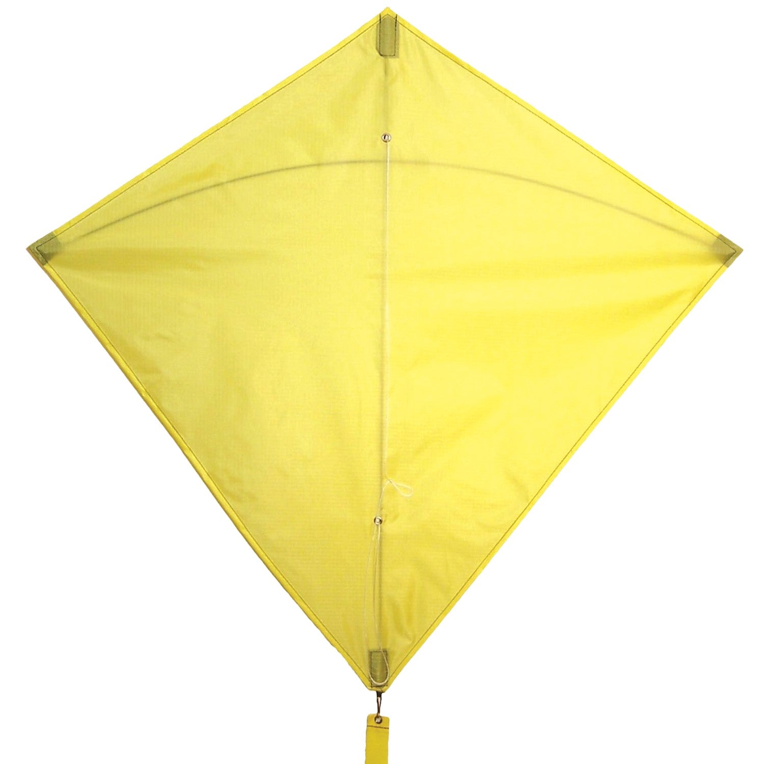 Capturing the essence of fun in the skies, the Yellow Colorfly 30" Diamond Kite boasts a bright yellow design with three coordinating tails, perfect for outdoor adventures.
