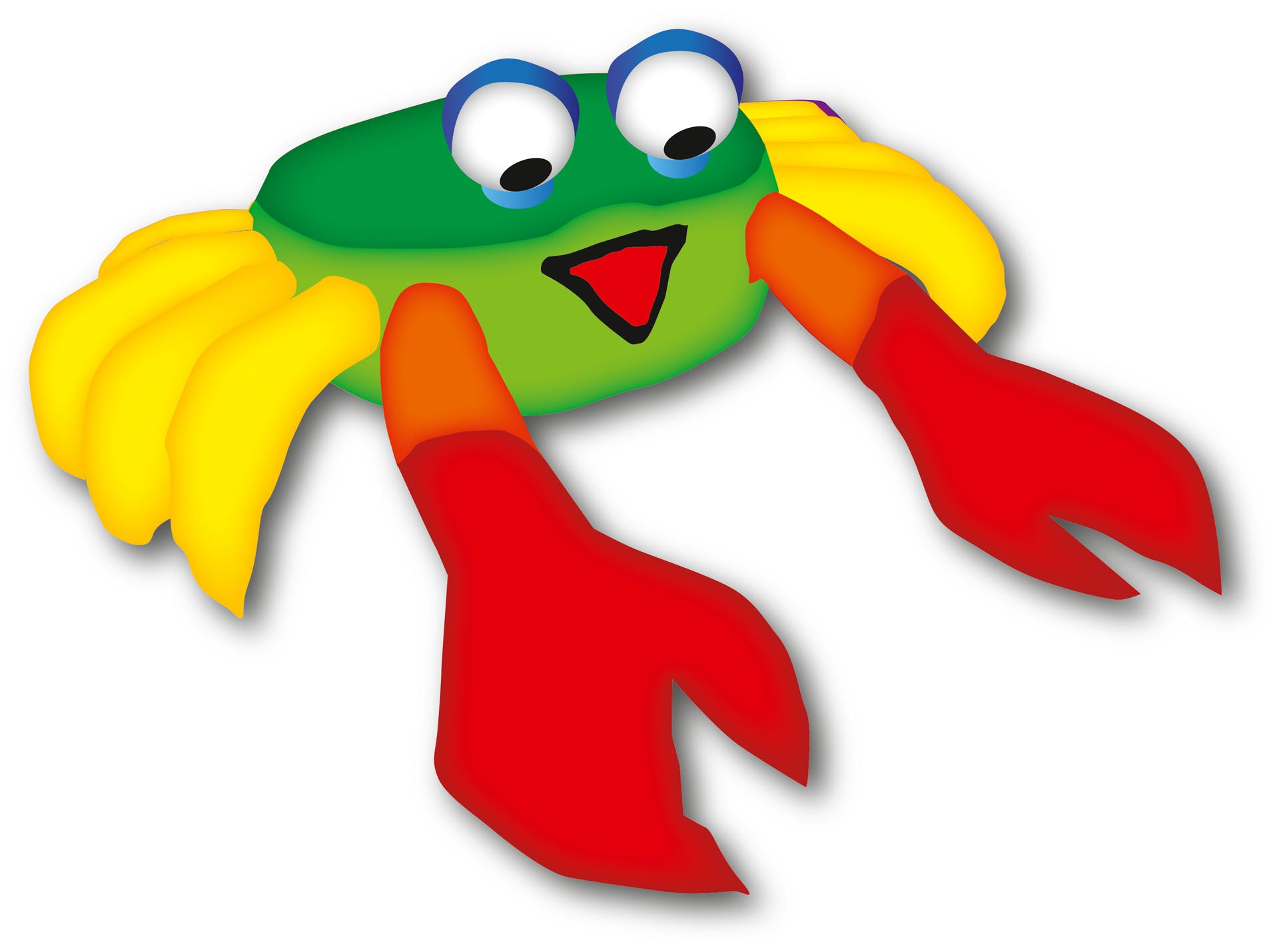 Bouncing Buddy Billy the Crab Green 3M made from ripstop nylon, designed to bounce dynamically in the wind as a kite accessory or ground-staked outdoor decoration.