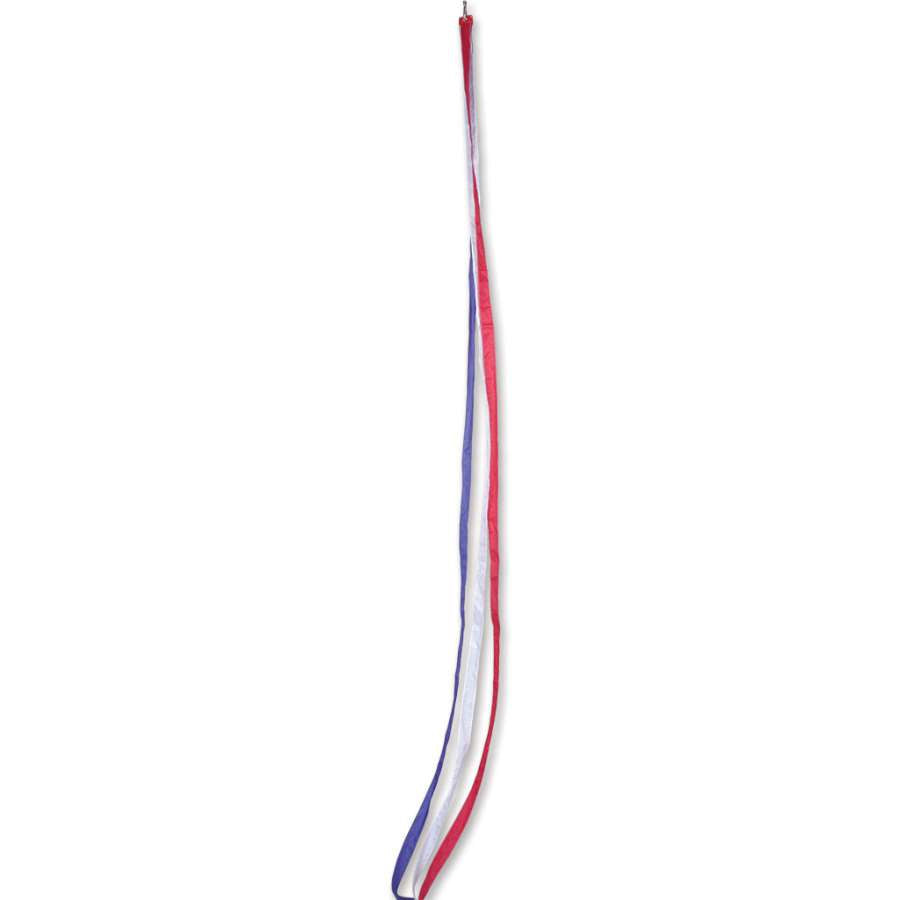 Colorful 15 ft. 3 Ply Streamers made of ripstop nylon fluttering in the wind, designed for kites and outdoor decoration.