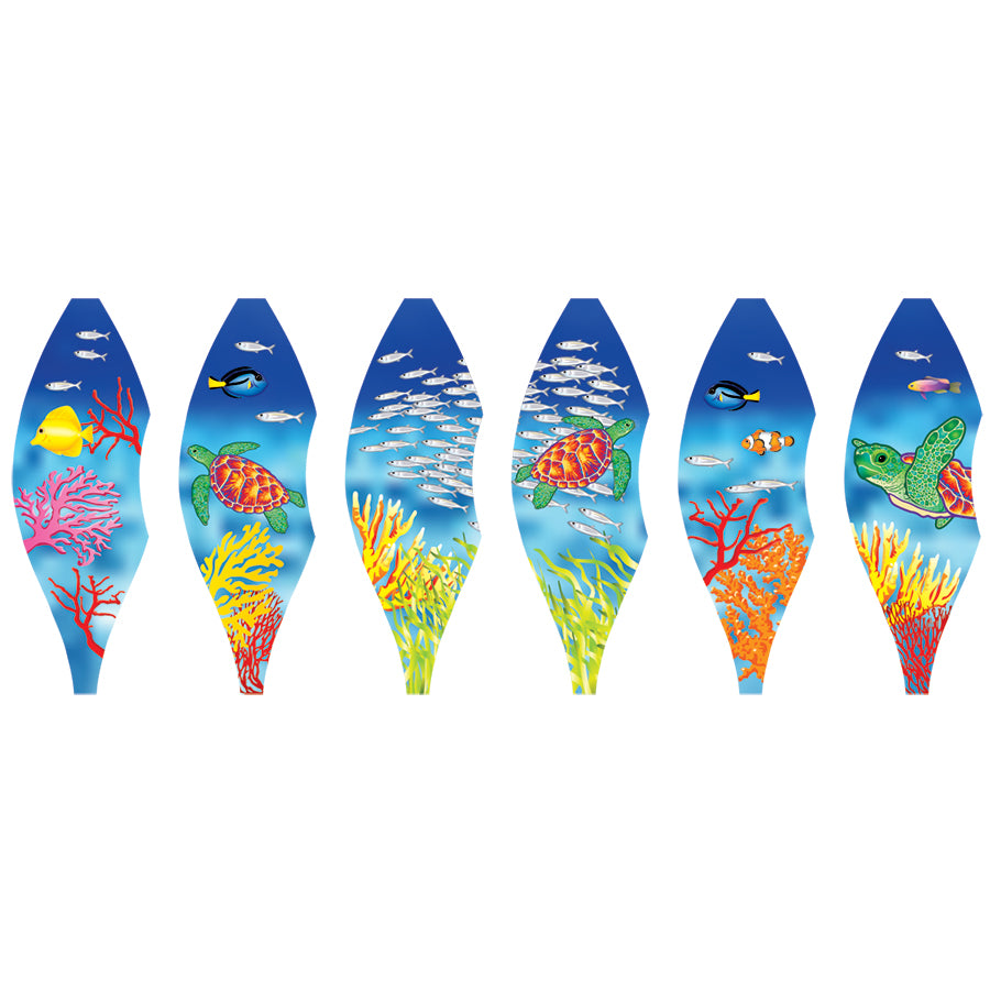 19 in. Pop-Open Hot Air Balloon featuring a sea turtle design, spinning in the breeze on a deck, showcasing vibrant outdoor decor.