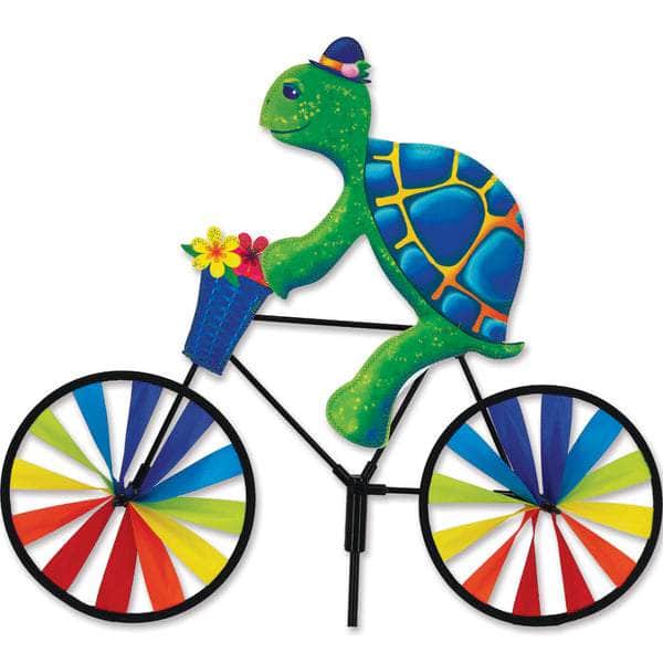 20 in. Bike Spinner - Turtle with playful design, perfect for adding fun and movement to your garden.