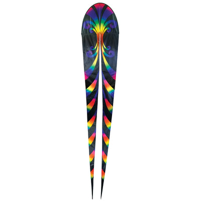 22" Aurora Dancing Dragon Kite with vibrant colors and flowing tails, soaring gracefully against a blue sky, ready for outdoor adventures.