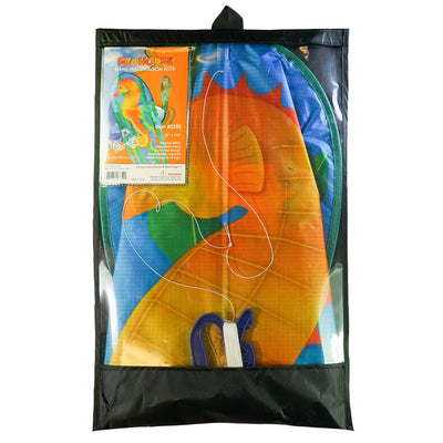 Capture the beauty of the sea with the 22" Seahorse Dancing Dragon Kite-vibrant colors and easy to fly, perfect for outdoor fun at the beach or park.