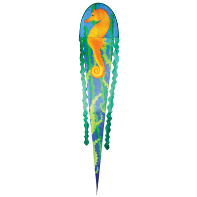 Capture the beauty of the sea with the 22" Seahorse Dancing Dragon Kite-vibrant colors and easy to fly, perfect for outdoor fun at the beach or park.
