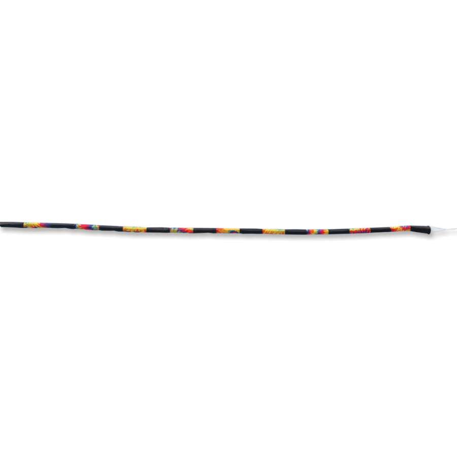 24 ft. Tube Tail - Tie Dye features colorful design fluttering in the wind, perfect for enhancing any kite display in an outdoor setting.
