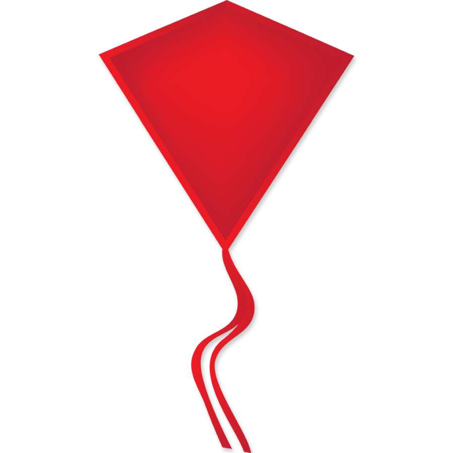 30 in. Diamond Kite featuring a vibrant red design for easy assembly and great performance against the sky during outdoor adventures.